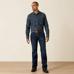 Retro Harlan Fitted Snap Shirt Men - NAVY