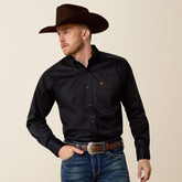 Solid Twill Classic Fit Shirt Men - BLACK