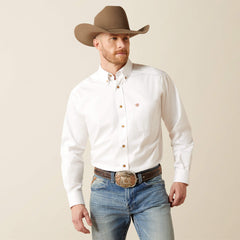 Solid Twill Classic Fit Shirt Men - WHITE