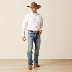 Solid Twill Classic Fit Shirt Men - WHITE
