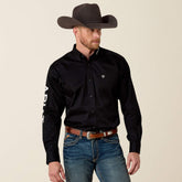 Team Logo Twill Classic Fit Shirt Men - BLACK/WHITE
