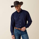 Wrinkle Free Solid Classic Fit Shirt Men - NAVY BLUE