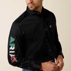 Team Logo Twill Classic Fit Shirt Men - BLACK MEXICO