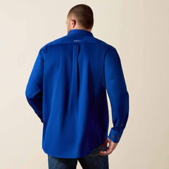 Team Logo Twill Classic Fit Shirt Men - ULTRAMARINE/WHITE