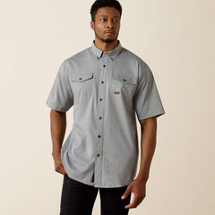 Rebar Made Tough VentTEK DuraStretch Work Shirt Men - CHARCOAL HEATHER