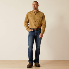 Rebar Washed Twill Work Shirt Men - REBAR KHAKI