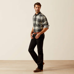 Clement Shirt Men - GREY OMBRE PLAID