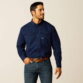Rebar Washed Twill Work Shirt Men - NAVY