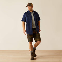 Rebar Made Tough DuraStretch Work Shirt Men - NAVY