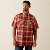 Rebar Made Tough DuraStretch Work Shirt Men - CHILI OIL