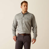 Rebar Made Tough VentTEK DuraStretch Work Shirt Men - CHARCOAL HEATHER