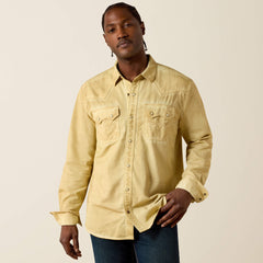 Retro Hartigan Fitted Snap Shirt Men - OFF WHITE