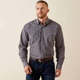 Wrinkle Free Adonis Classic Fit Snap Shirt Men - NAVY PLAID