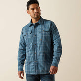 Rebar Flannel Insulated Shirt Jacket Men - BLUESTONE