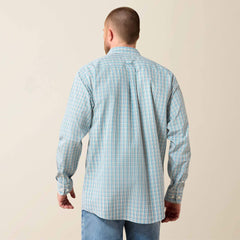 Wrinkle Free Antonio Classic Fit Shirt Men - ANGEL BLUE PLAID