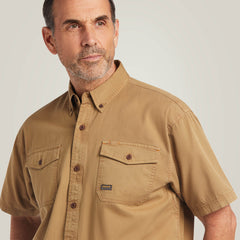Rebar Washed Twill Work Shirt Men - KHAKI