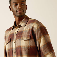 Hudson Retro Fit Shirt Men - BROWN