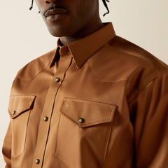Solid Twill Classic Fit Shirt Men - TAN