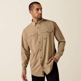 Rebar Made Tough VentTEK DuraStretch Work Shirt Men - KHAKI