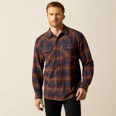 Harleigh Retro Fit Shirt Men - DARK BROWN