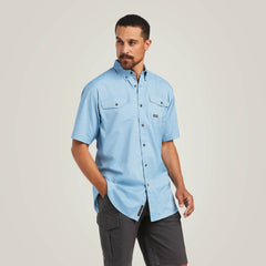 Rebar Made Tough VentTEK DuraStretch Work Shirt Men - DEEP WATER HEATHER
