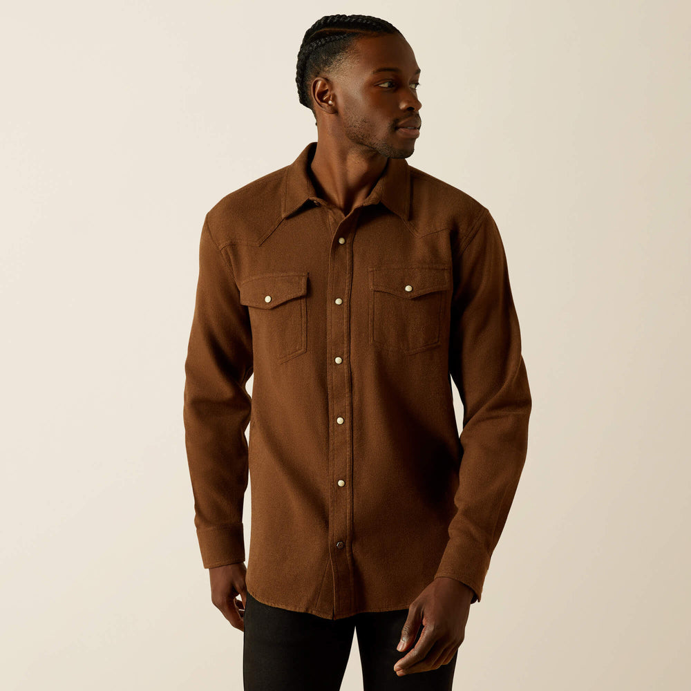 Hyde Retro Fit Shirt Men - DARK BROWN