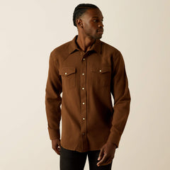 Hyde Retro Fit Shirt Men - DARK BROWN