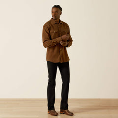 Hyde Retro Fit Shirt Men - DARK BROWN