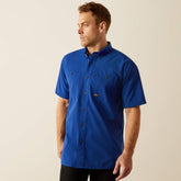 Rebar Made Tough 360 Airflow Work Shirt Men - SODALITE BLUE