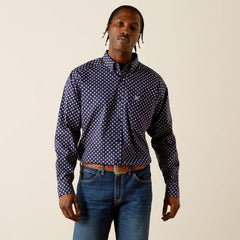 Stone Classic Fit Shirt Men - DARK BLUE