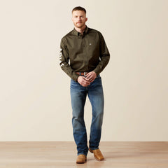 Team Logo Twill Classic Fit Shirt Men - OLIVE/KHAKI