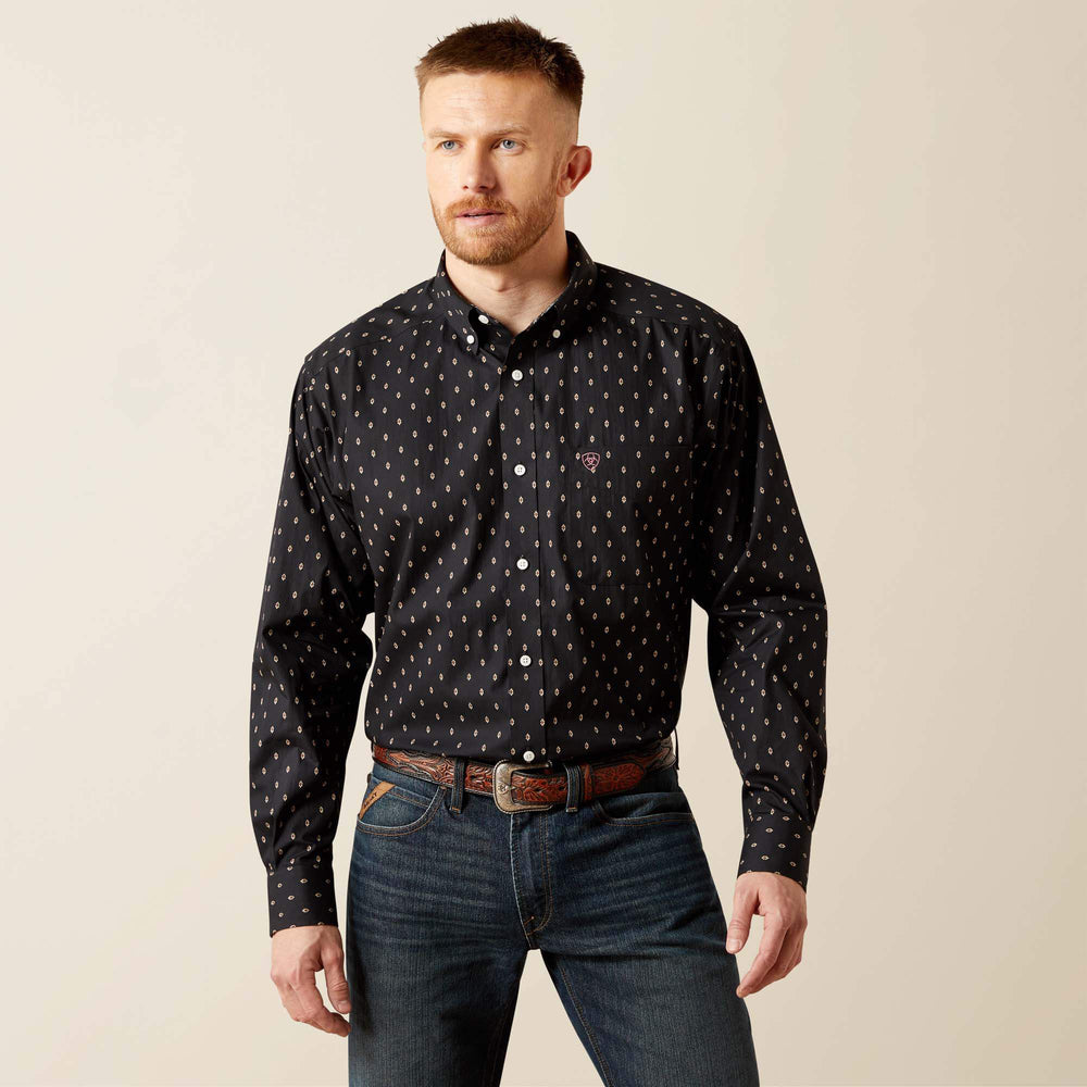 Wrinkle Free Asher Classic Fit Shirt Men - BLACK