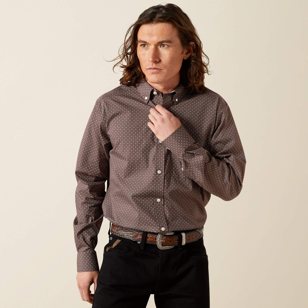 Wrinkle Free Arthur Classic Fit Shirt Men - BROWN