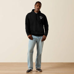Ariat Stitched Skull Hoodie Men - BLACK