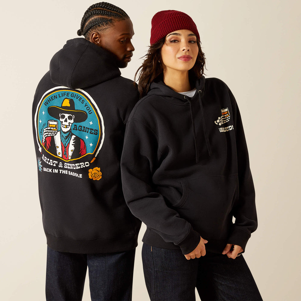 Sendero When Life Gives You Agaves Hoodie Men - BLACK