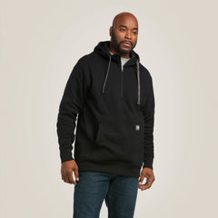 Rebar Workman 1/4 Zip Hoodie Men - BLACK