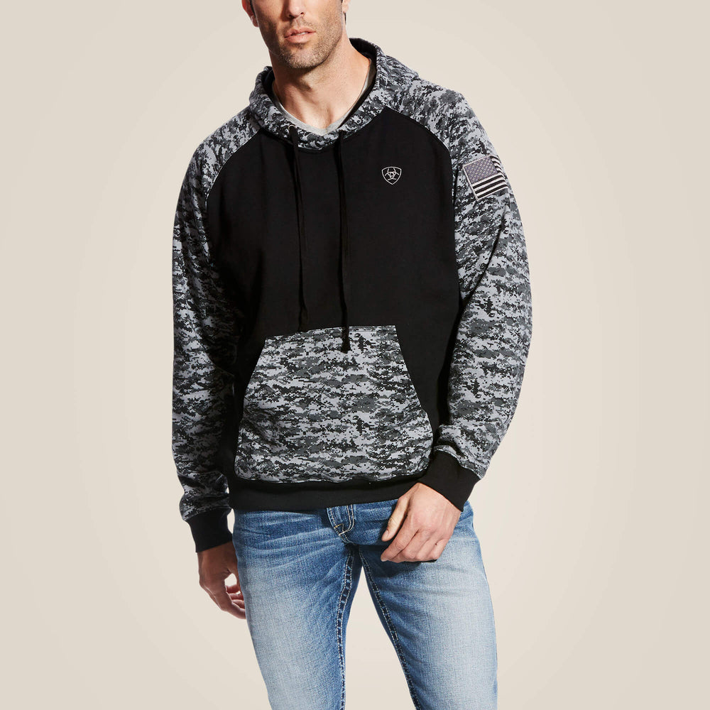 Patriot Hoodie Men - BLACK DIGI CAMO