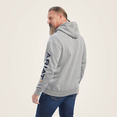 Rebar Graphic Hoodie Men - HEATHER GREY/DEEP ULTRAMARINE