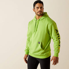 Rebar Graphic Hoodie Men - LIME HEATHER/BLACK