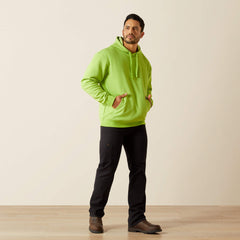 Rebar Graphic Hoodie Men - LIME HEATHER/BLACK