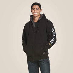 Rebar All-Weather Full Zip Hoodie Men - BLACK