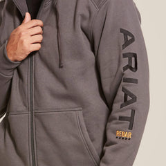 Rebar All-Weather Full Zip Hoodie Men - REBAR GREY