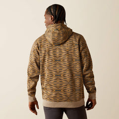 All Over Print Hoodie Men - KHAKI SOUTHWEST