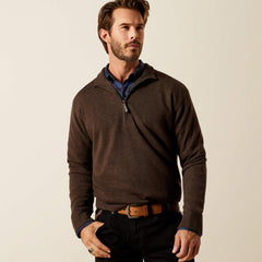 Bolinas Sweater Men - BROWN HEATHER