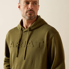 Ariat Embossed Logo Hoodie Men - WINTER MOSS