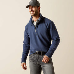 Wilford 1/2 Zip Sweatshirt Men - NAVY HEATHER