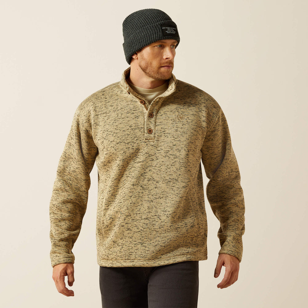 Caldwell 1/4 Button Sweater Men - BEIGE
