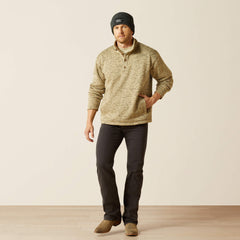 Caldwell 1/4 Button Sweater Men - BEIGE