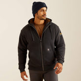 Rebar All-Weather Sherpa-Lined Full Zip Hoodie Men - CHARCOAL HEATHER