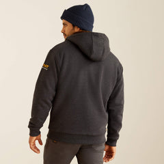 Rebar All-Weather Sherpa-Lined Full Zip Hoodie Men - CHARCOAL HEATHER